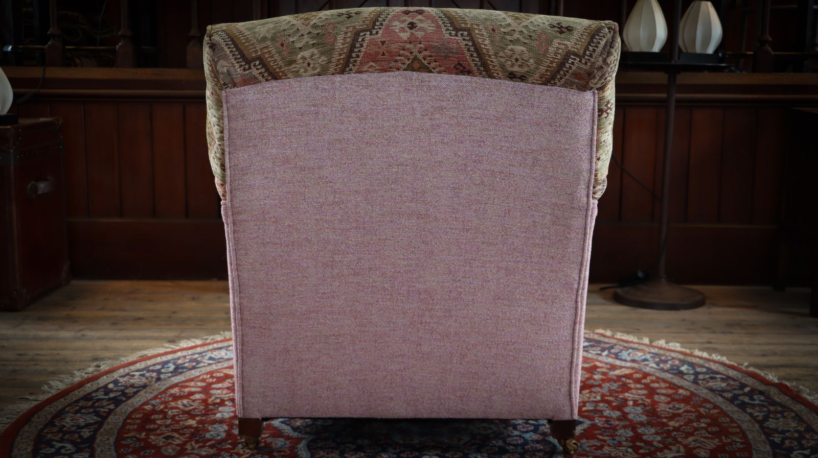 Stunning George Smith Standard Arm Signature Armchair Kilim & Jacquard Olive 🚚 photo furniture