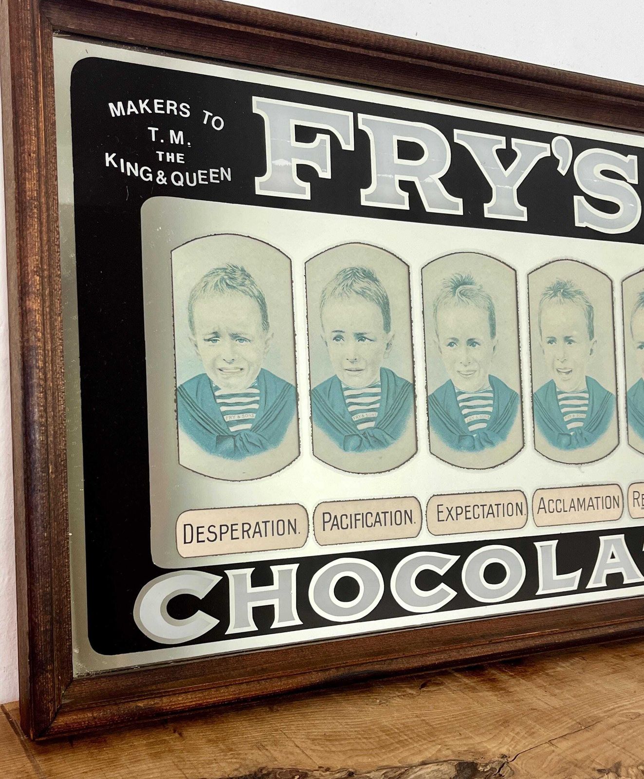 Vintage Fry's Chocolate Mirror: Five Boys Milk Chocolate Advertising photo buy