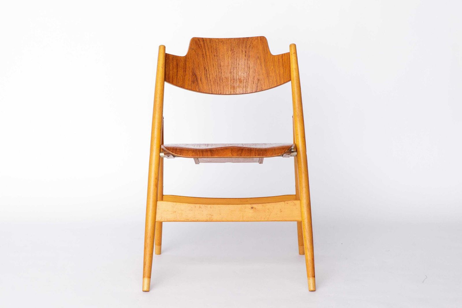 1 Of 10 Egon Eiermann Se18 Folding Chair, 1950s Wilde + Spieth, Vintage Mid Century Beech Dining Chair, German Design photo 269.0