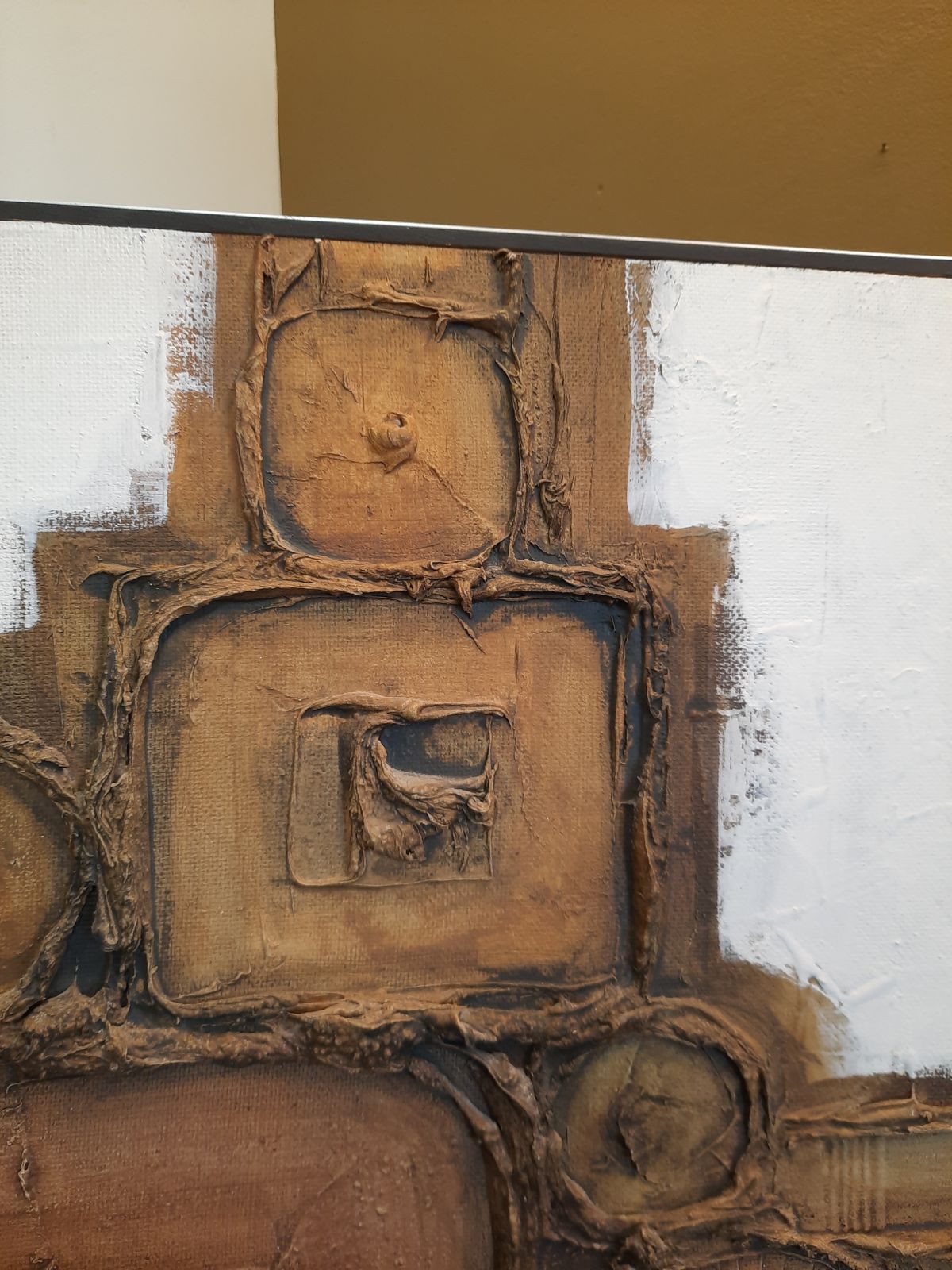 Abstract Oil On Board By Known Artist Brandon Cross   1970s photo vintage