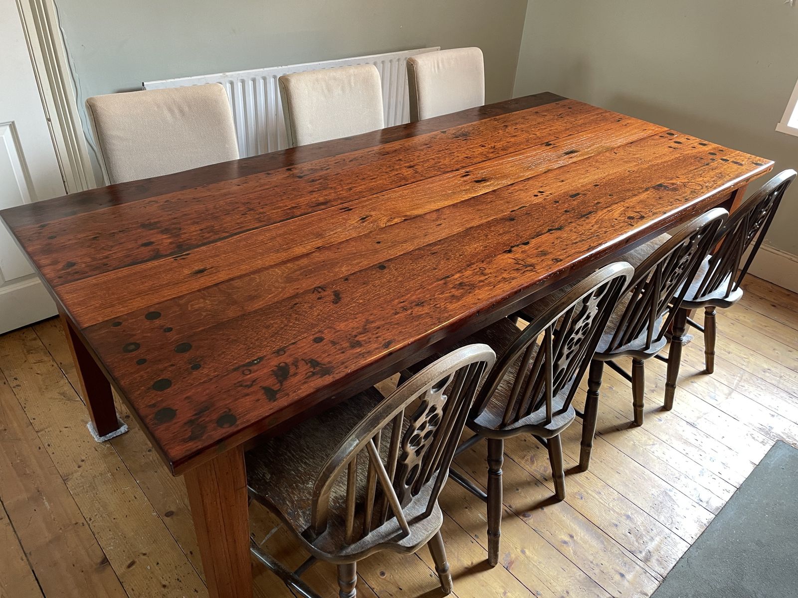 Beautiful Australian Jarrah Wood Dining Room / Boardroom Table. 2.2m X 1.01m photo furniture