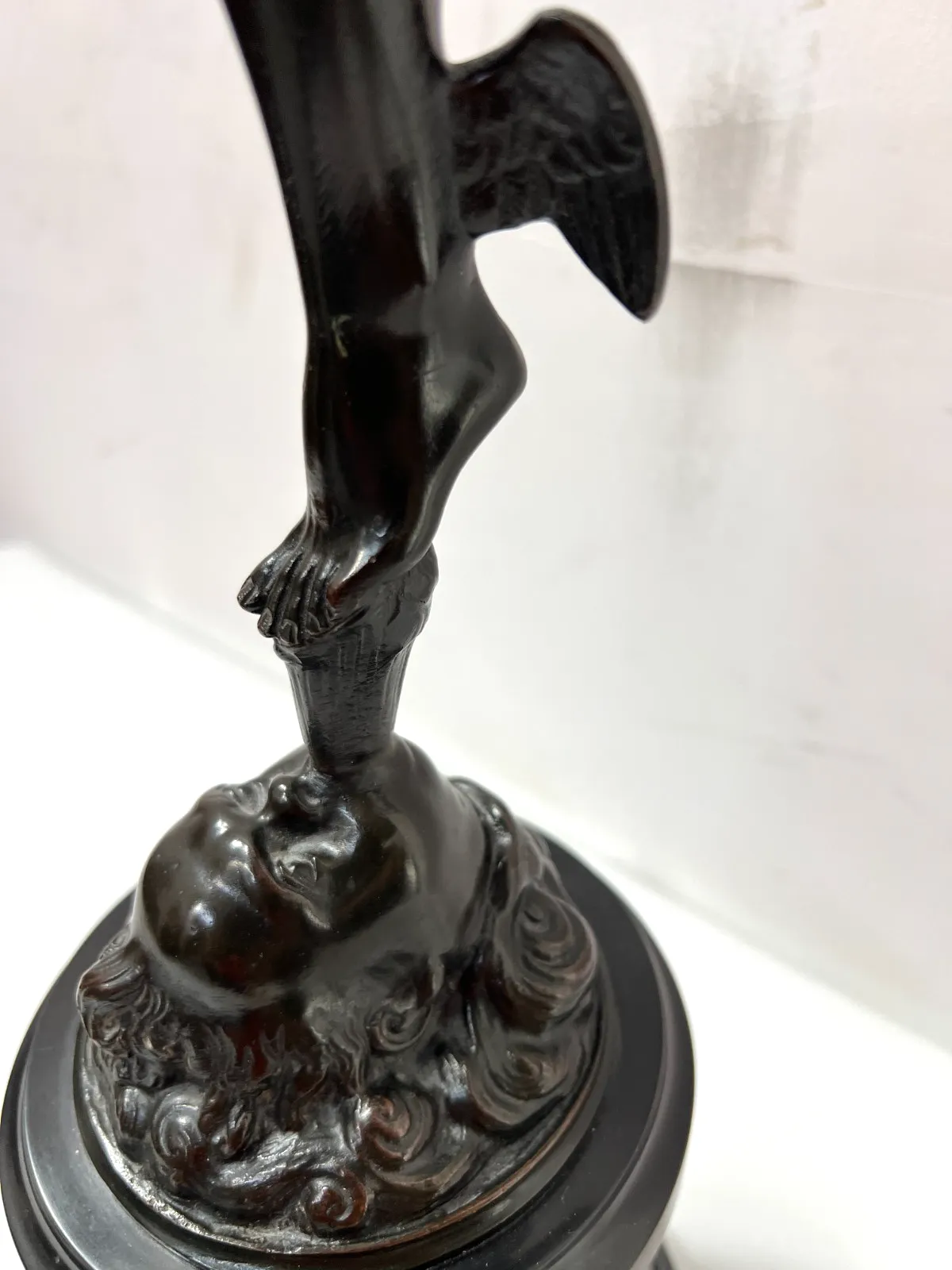 "Mercury" Bronze Group With Brown Patina. 19th Century photo Art