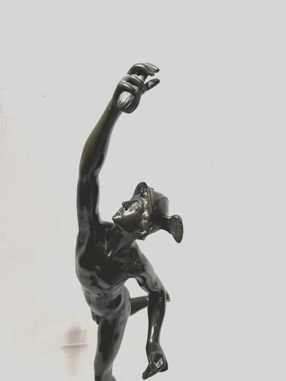 "Mercury" Bronze Group With Brown Patina. 19th Century photo vintage