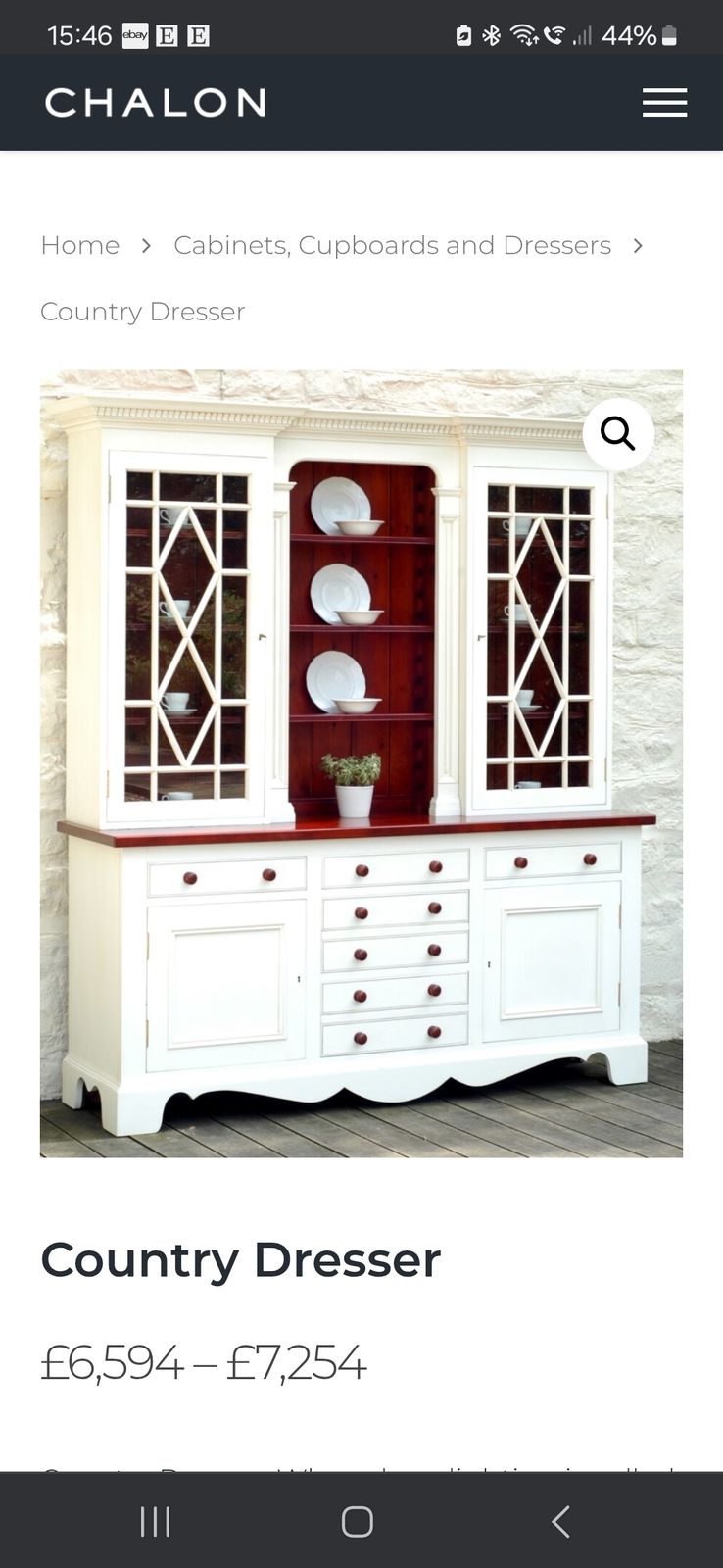 Furniture Chalon Country Dresser Original Chalon Distressed Finish photo