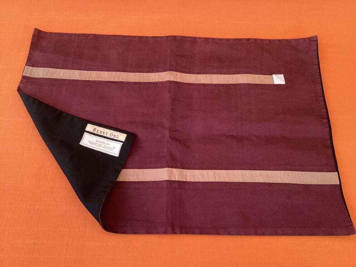 Benny Ong Designer Place Mats Specially Made For Raffles Hotel (Set Of 6) Designer Table Linen photo for sale