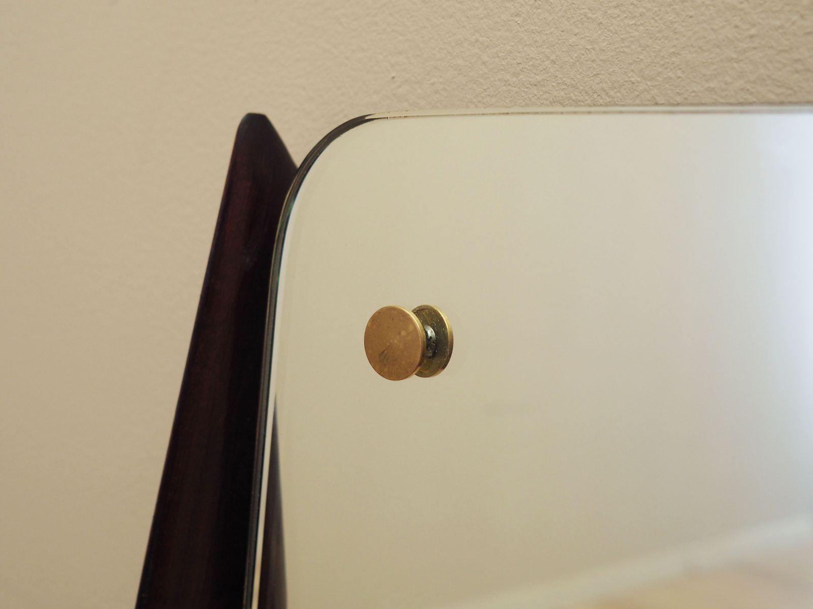 Mirror In Mahogany Frame, Italian Design, 1970s, Production: Italy photo 829.0