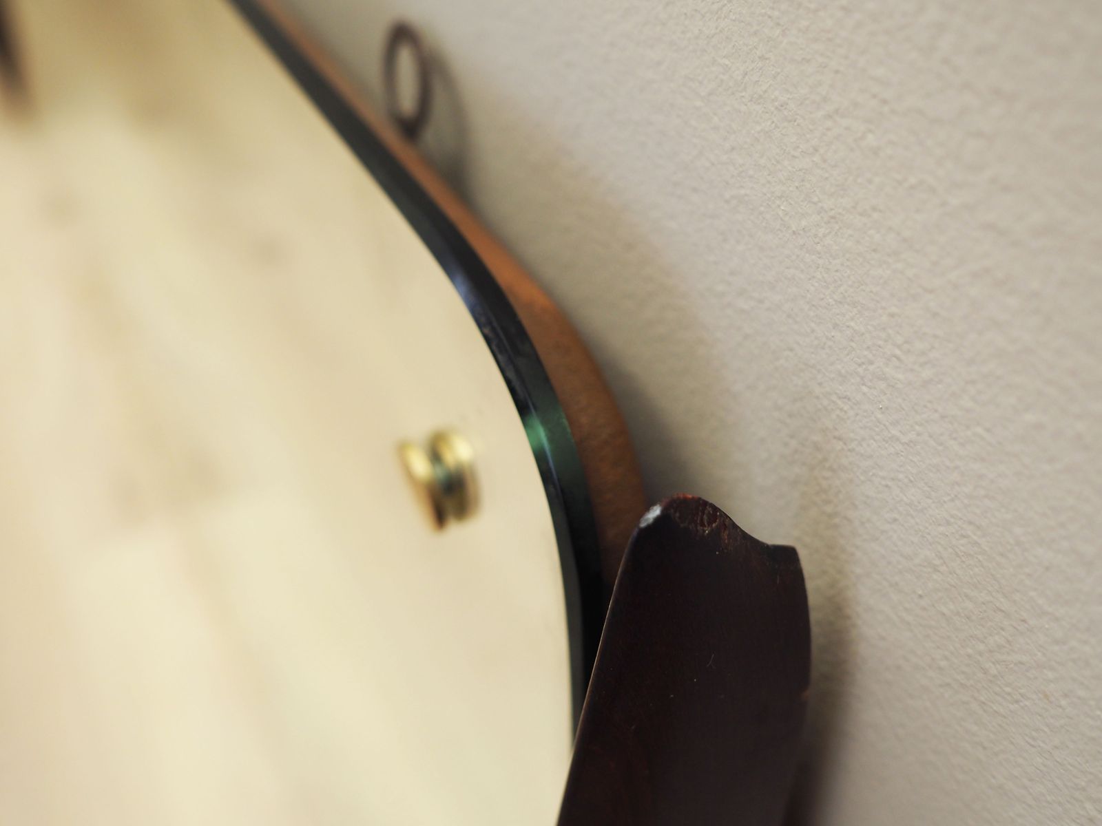 Mirror In Mahogany Frame, Italian Design, 1970s, Production: Italy photo buy