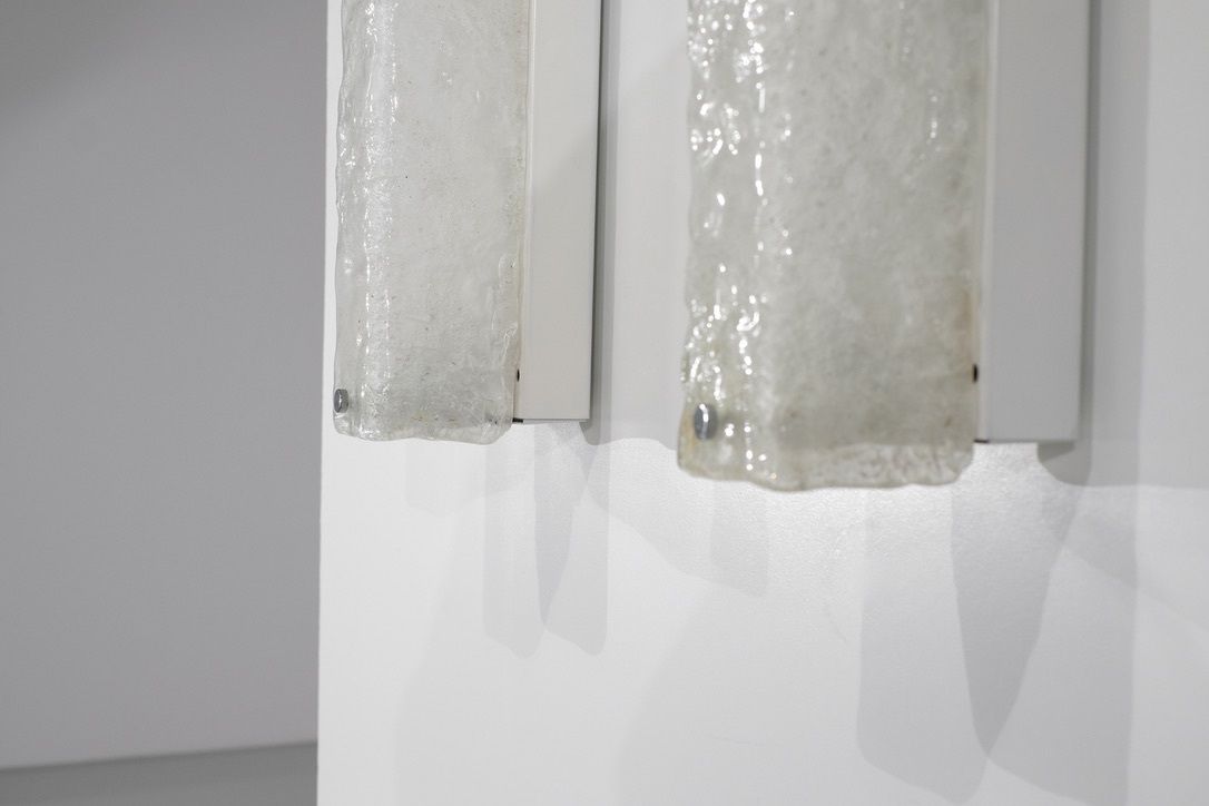 Large Pair Of Wall Lights In Murano Glass, Italy 1970s. photo for sale