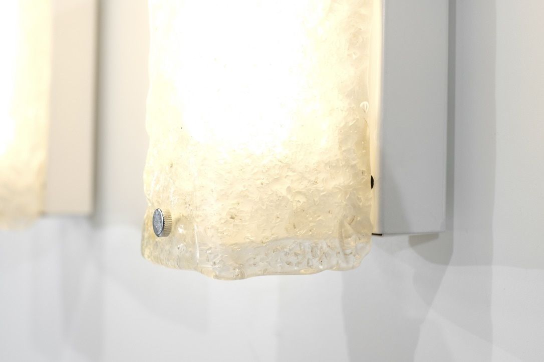 Large Pair Of Wall Lights In Murano Glass, Italy 1970s. photo Lighting