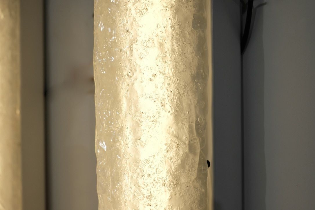 Large Pair Of Wall Lights In Murano Glass, Italy 1970s. photo vintage