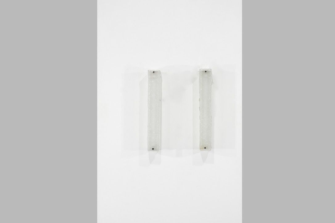 photo vintage Large Pair Of Wall Lights In Murano Glass, Italy 1970s.