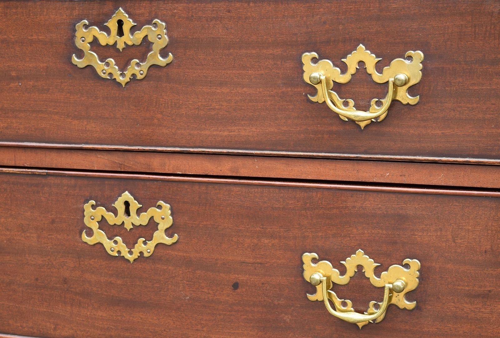 George II Mahogany Chest On Chest Or Tallboy Circa 1750 photo vintage