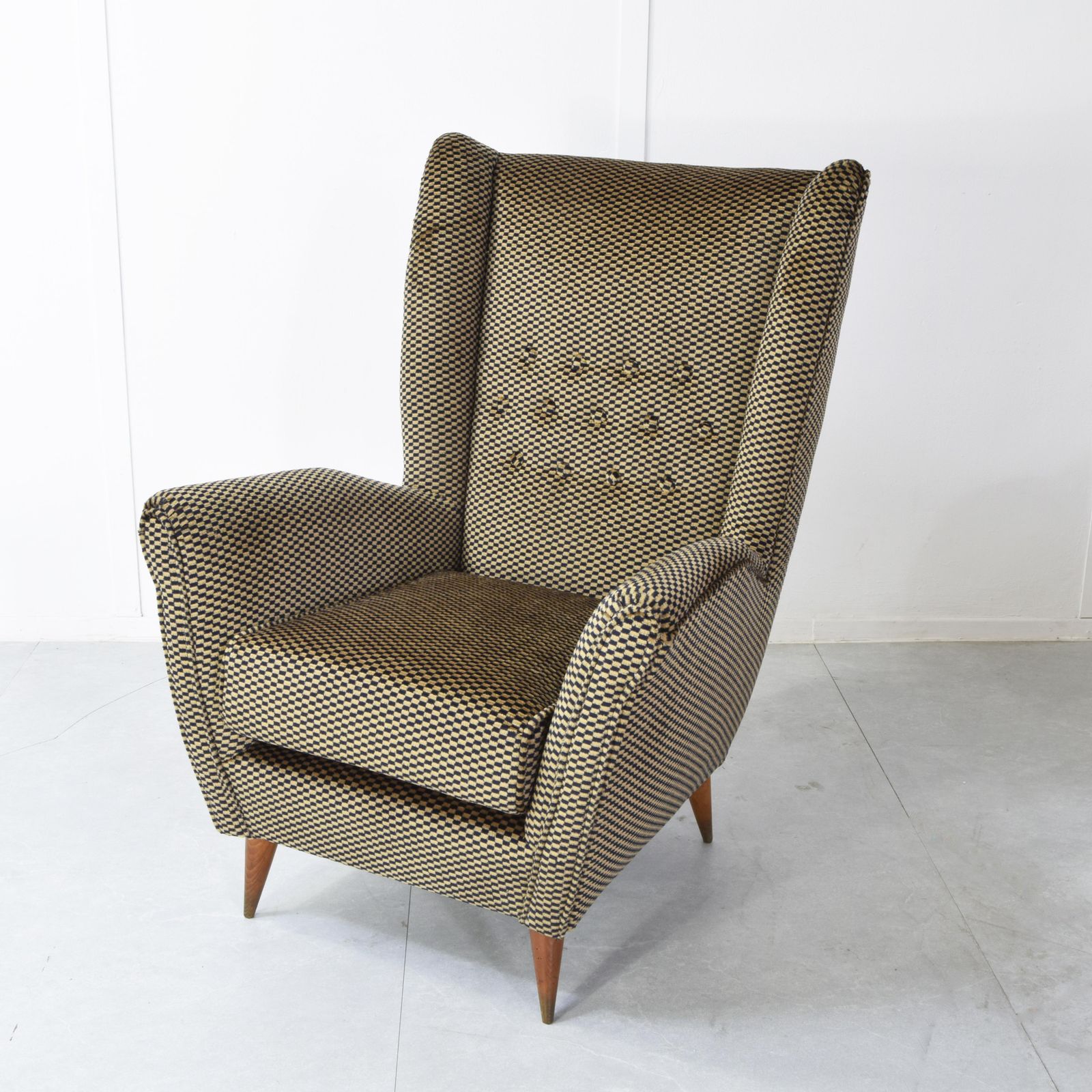 Armchair Manufactured By Isa Attributed To Gio Ponti 1950s. photo furniture