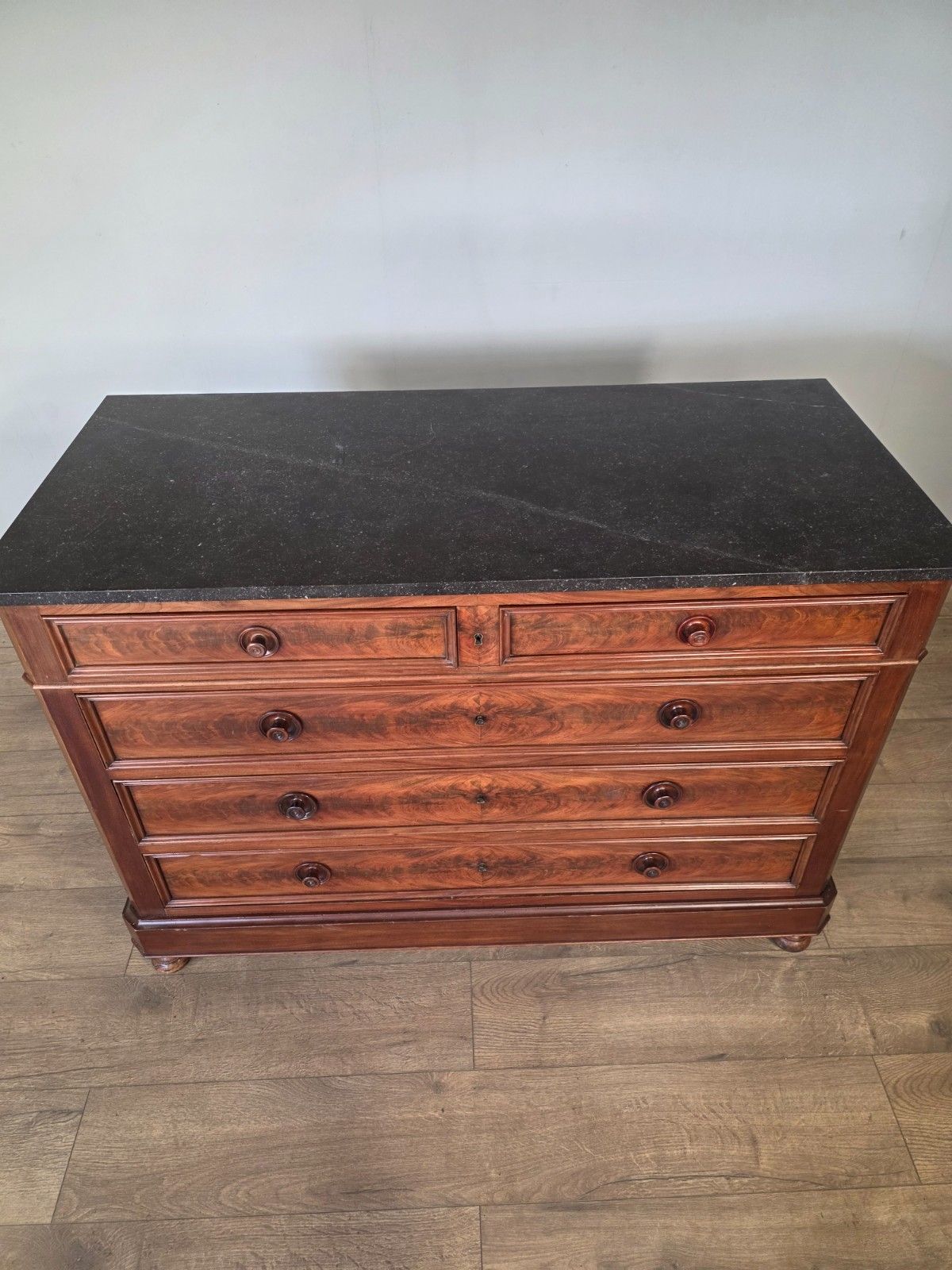 French Mahogany Victorian Marble Top Chest Of Drawers photo 675.0