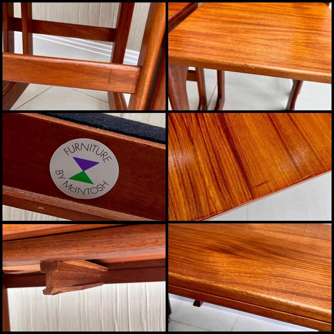 photo furniture McIntosh Metamorphic Teak Nest Of 3 Tables – Mid Century Extending Coffee Table With Fold Out Top (C.1960s, Scotland)