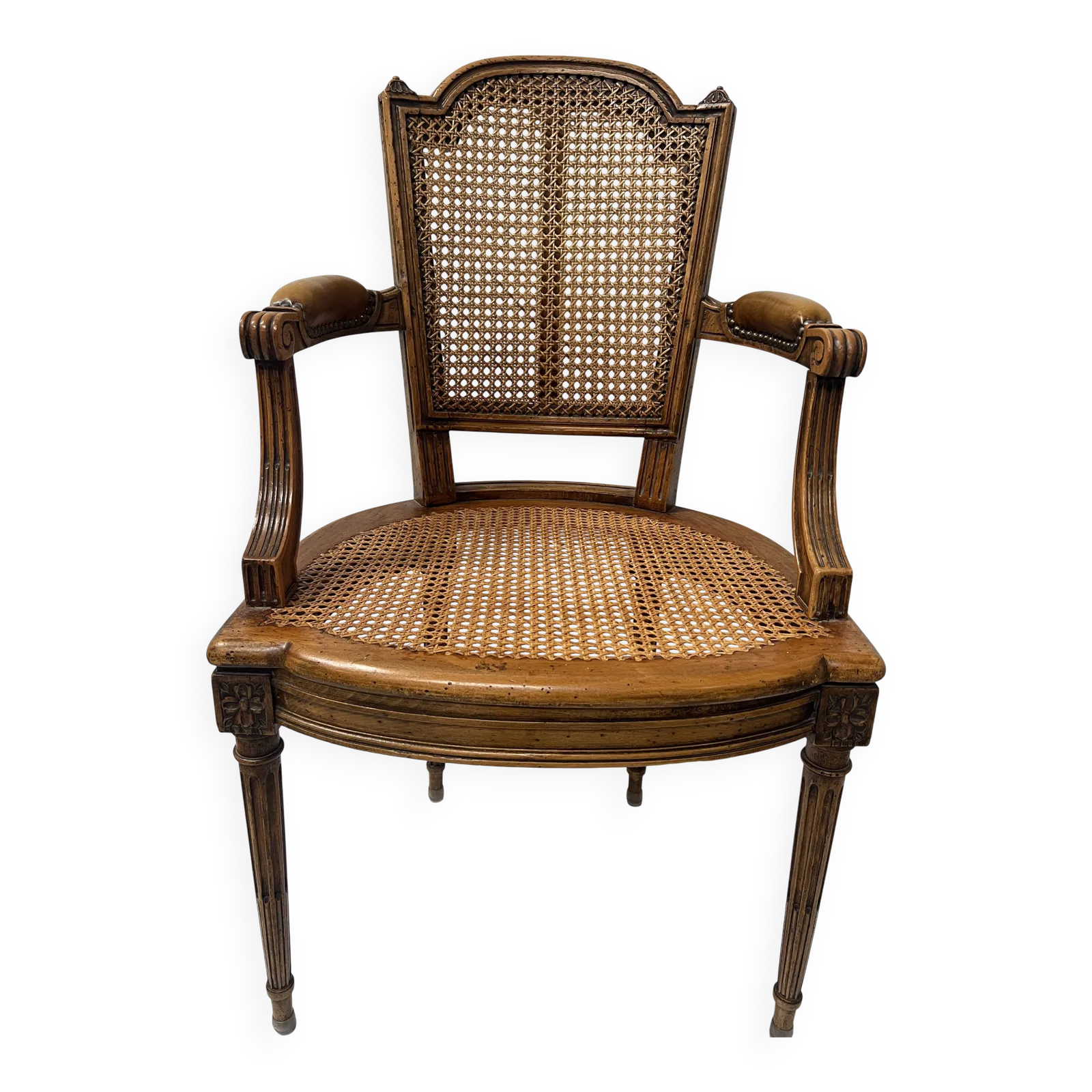 Louis XVI Style Office Chair In Stained Beech photo furniture