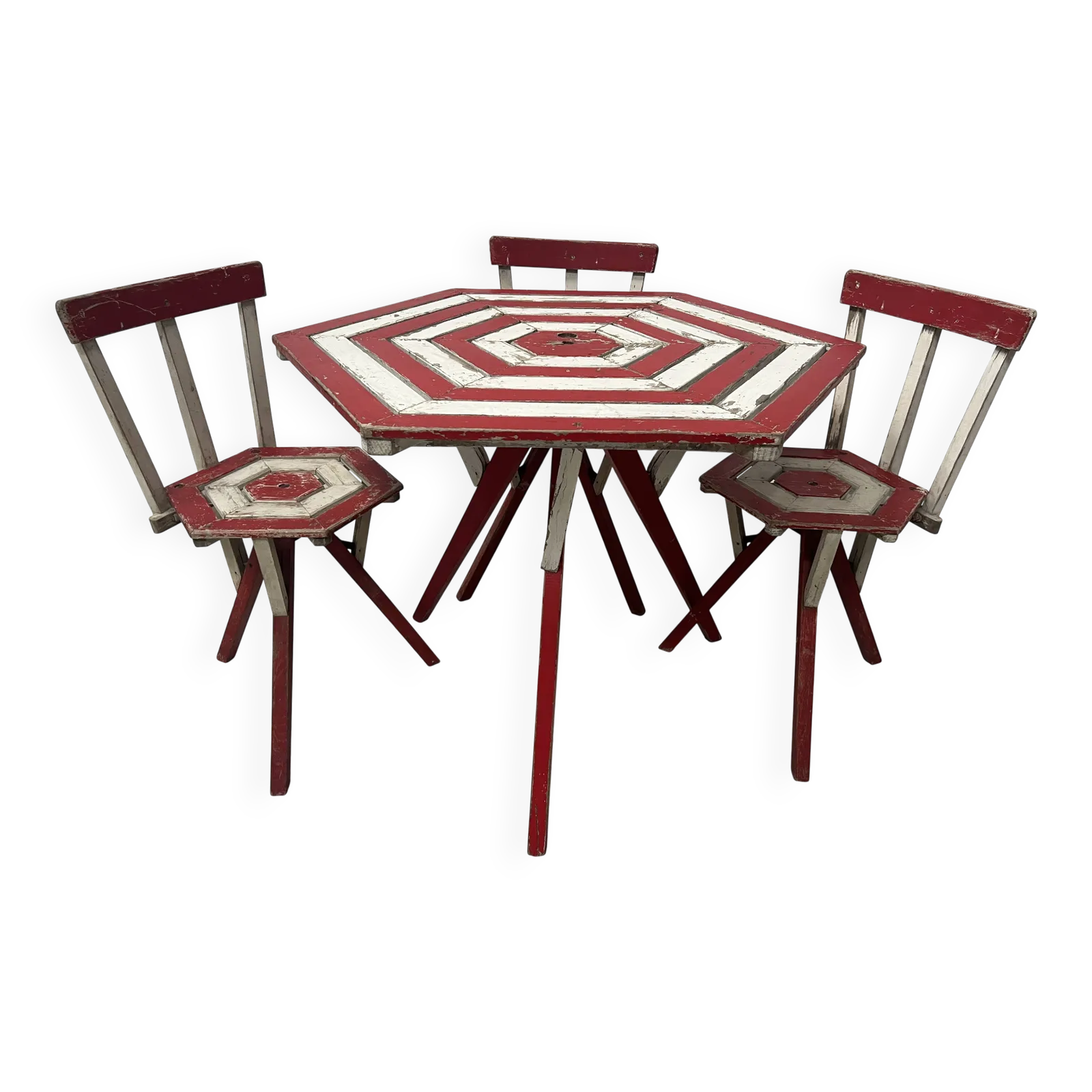 20th Century Lacquered Beech Garden Furniture Set photo furniture