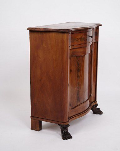 photo furniture Small Antique Console/Cabinet   Entrance Furniture   Hand Polished Mahogany   Flame Structure   Lion Feet   Year 1890s