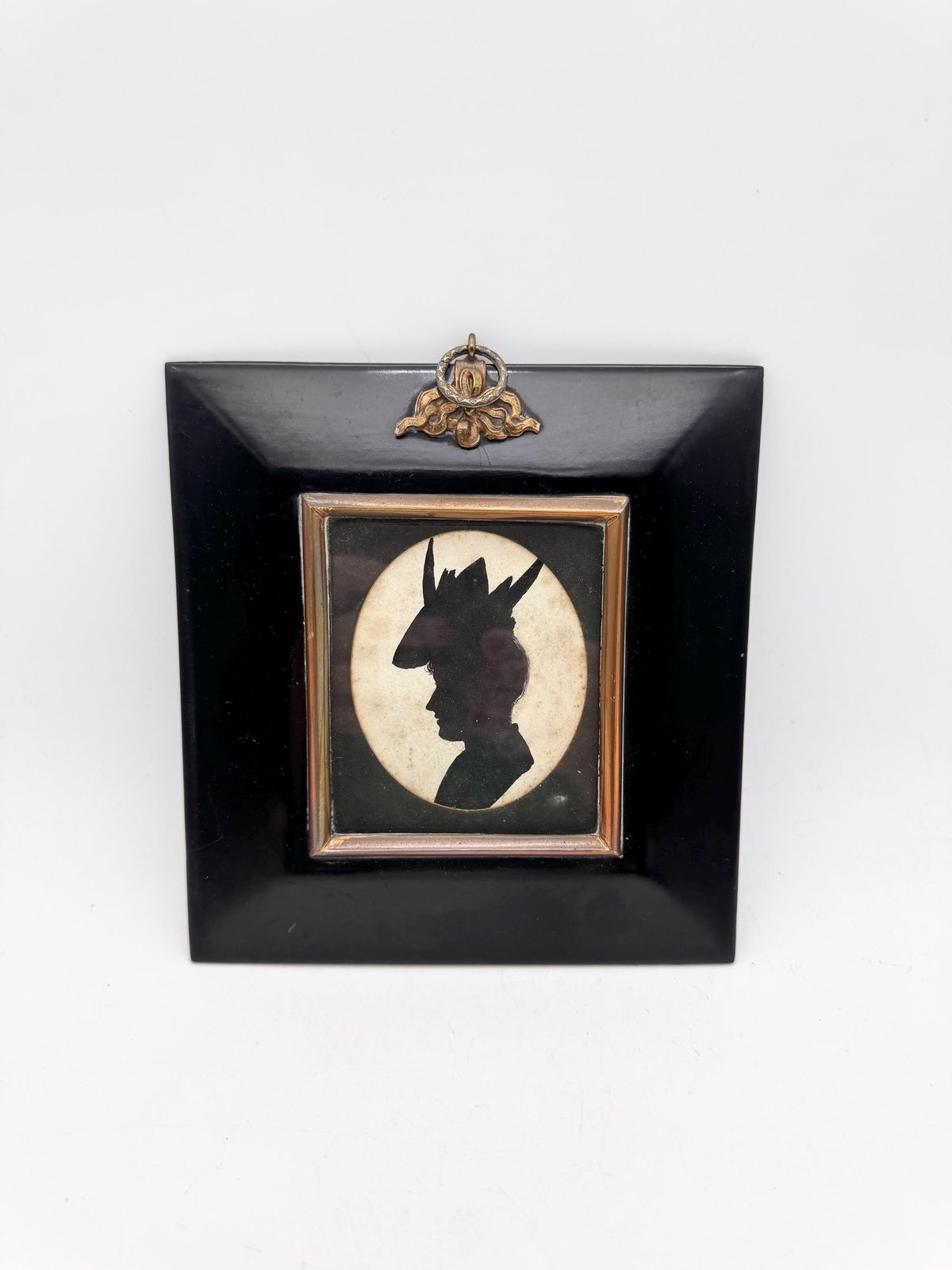 Antique Silhouette Picture, Woman Silhouette, Wall Decor photo for sale
