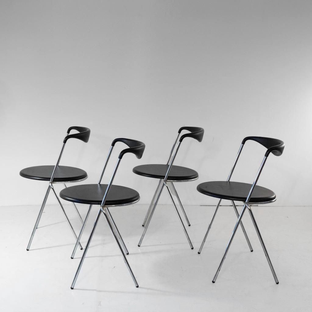 Industrial Stackable Dining Chairs In The Style Of Hans Eichenberger, Set Of 4 photo Furniture