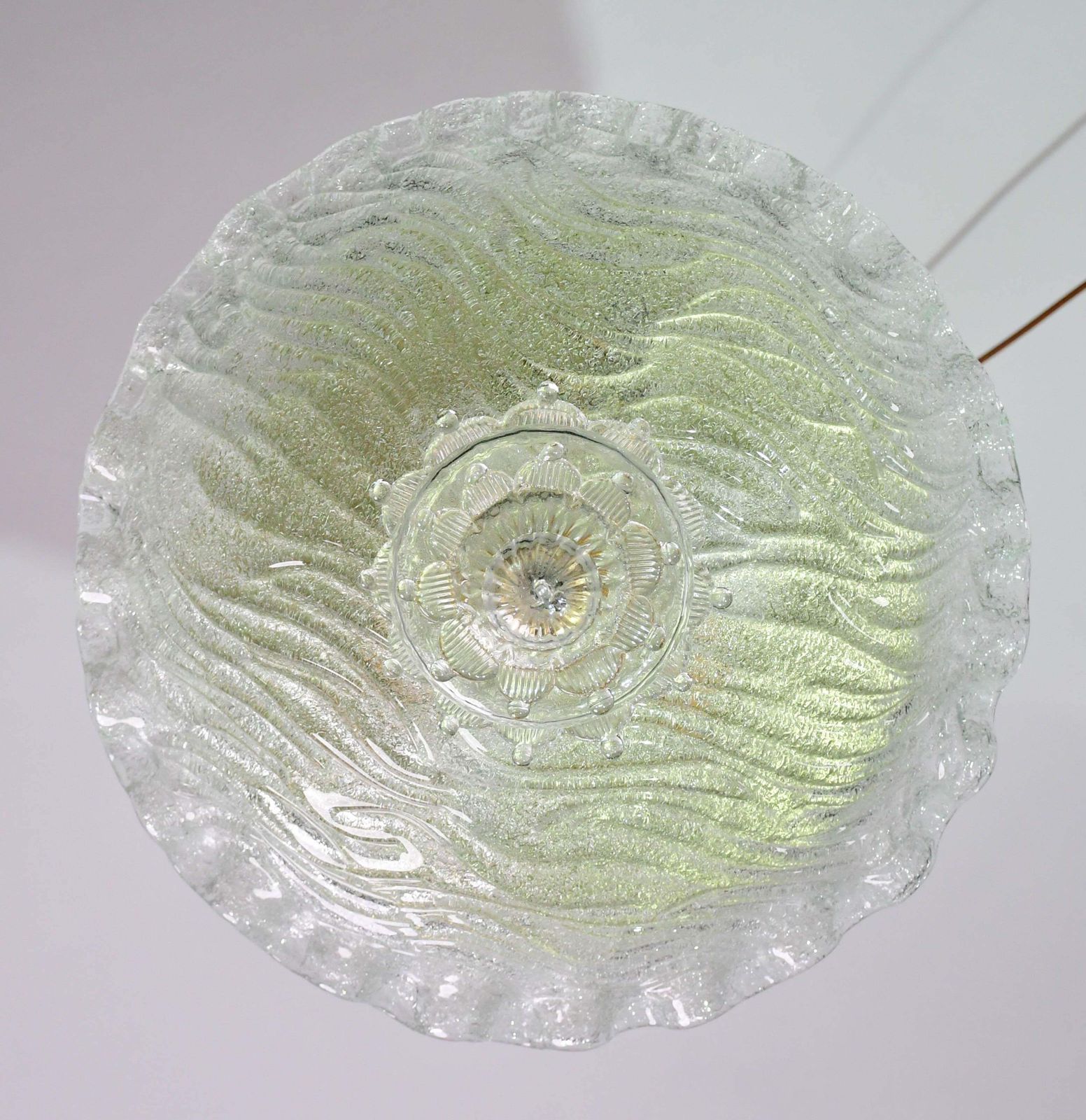 "The Crown" Charming Italian Murano Glass Ceiling Fixture, Murano, 1970 photo vintage