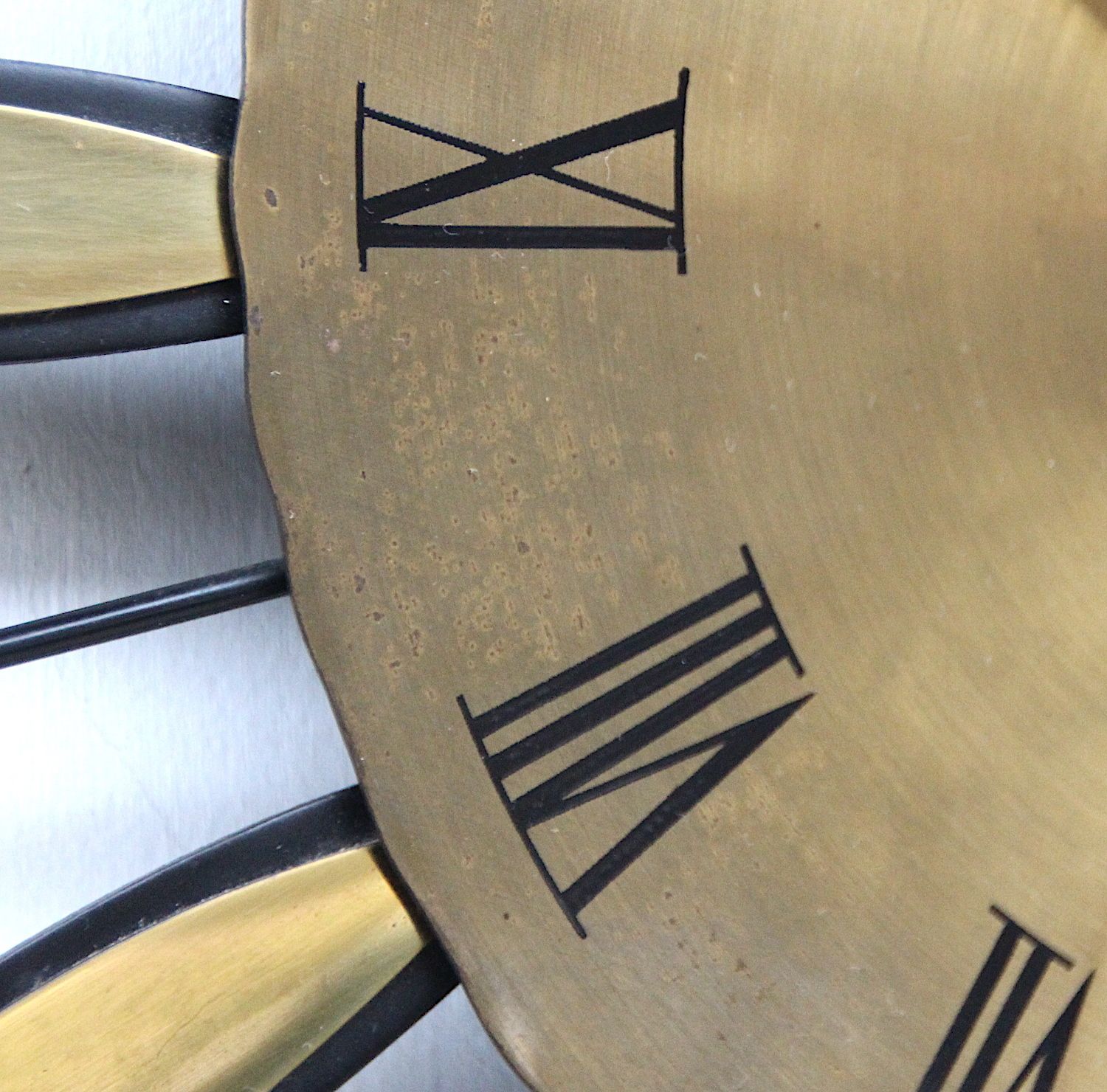 photo vinterior 1970s Sunburst Style West German Vintage Factory Wall Clock. Fully Guaranteed