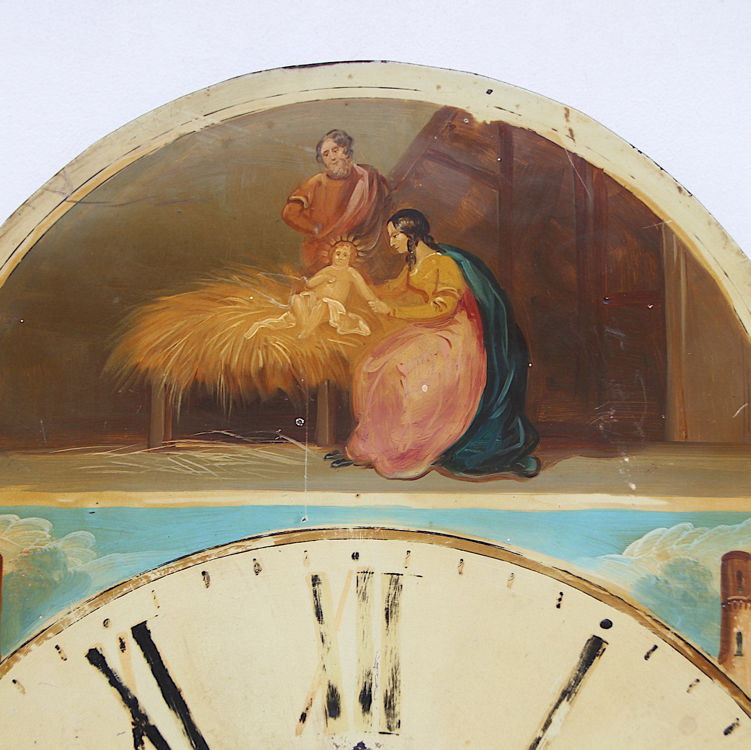 Original 18th Century Iron Grandfather/Longcase Clock Dial. Fully Guaranteed. photo for sale