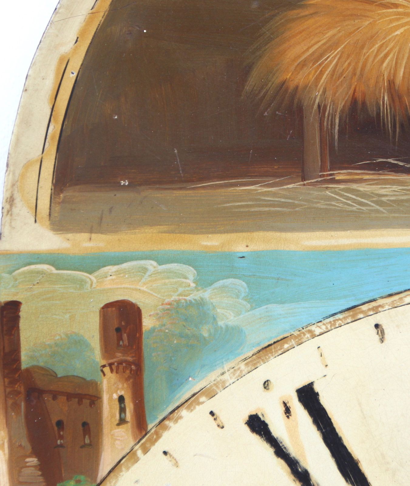 photo vinterior Original 18th Century Iron Grandfather/Longcase Clock Dial. Fully Guaranteed.