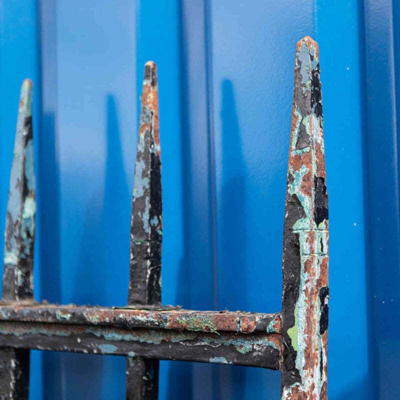Antique Wrought Iron Gate With Spikes photo for sale