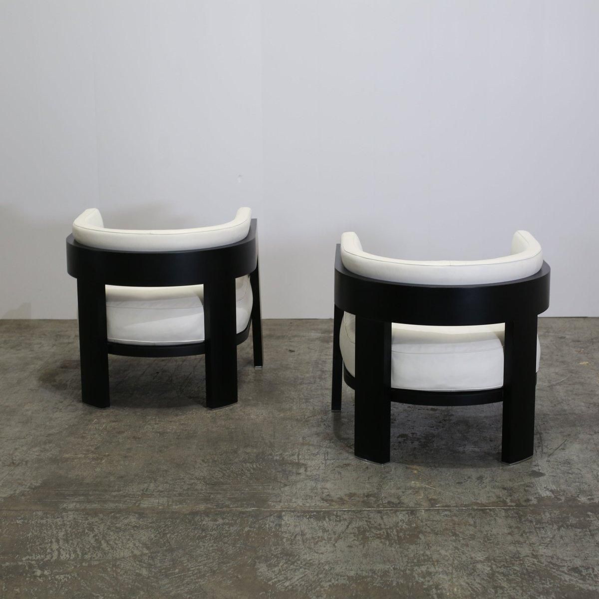 Minotti Warhol Blac Lac Armchairs, Set Of Two photo furniture