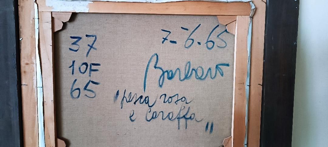 photo for sale Dipinto Natura Morta 1965 Firmato Barbero Olio Su Tela