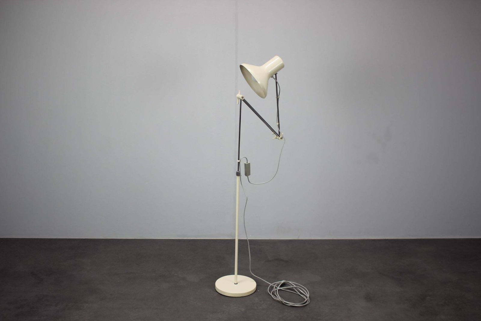 Mid Century Adjustable Floor Lamp, By J. Hurka For Napako, Czechoslovakia, 1960s photo for sale