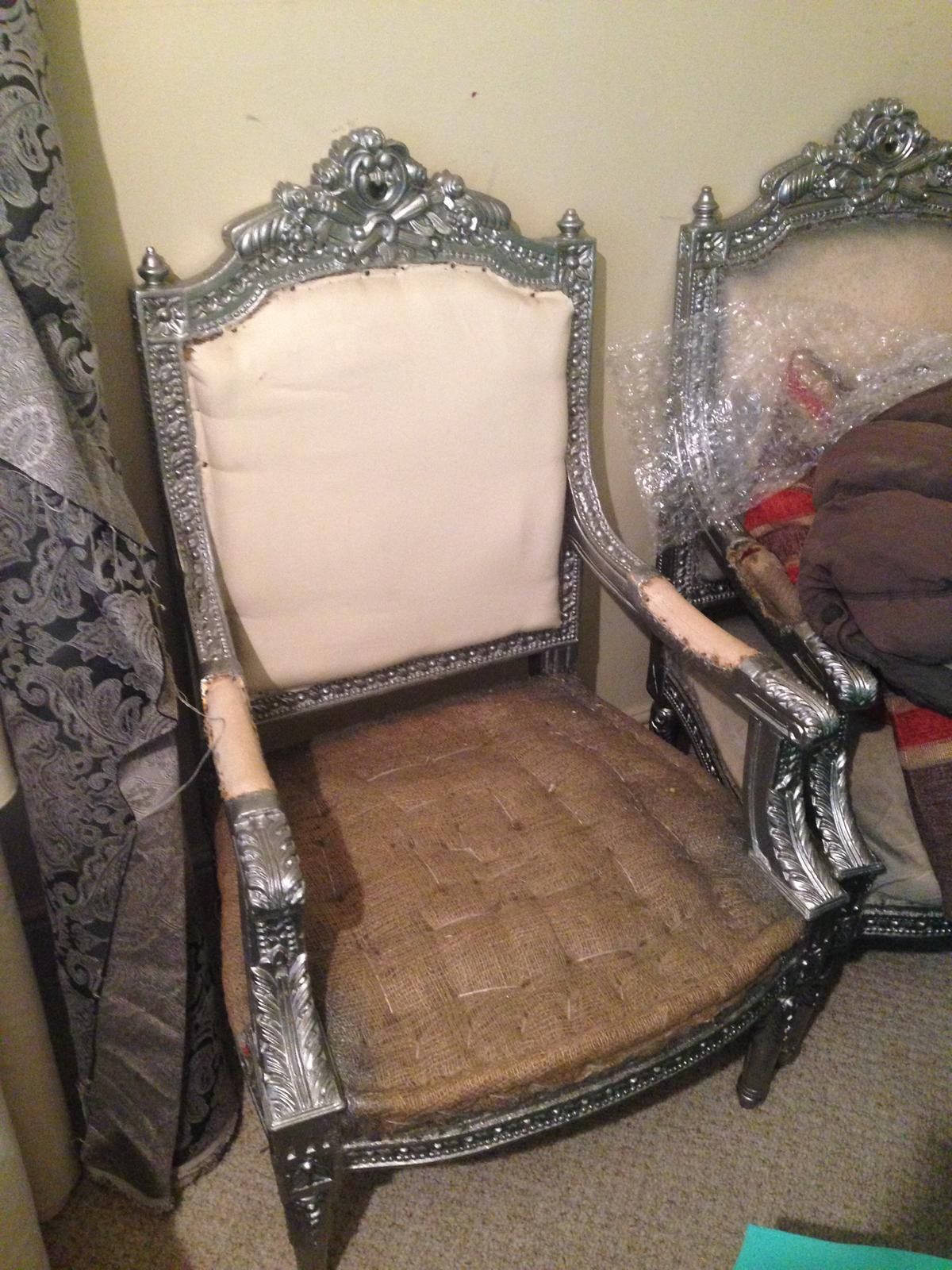 Louis XIV Style 2 X Armchairs And 3 Seater Settee   Refurbishment Project photo furniture
