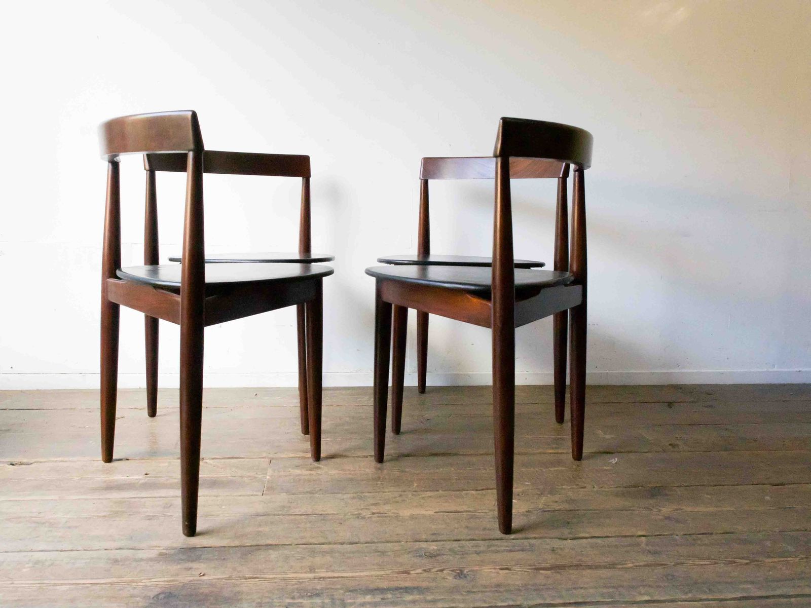 A Set Of 4 Mid Century Danish Chairs By Hans Olsen For Frem Rojle photo for sale