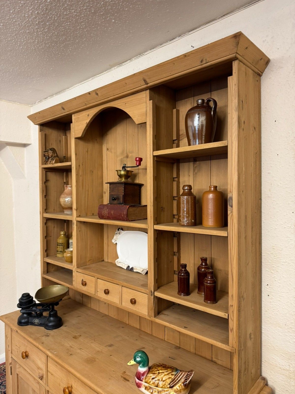 Fantastic Quality Mid Century Pine Dresser With Shelf Back Circa 1950 photo vinterior