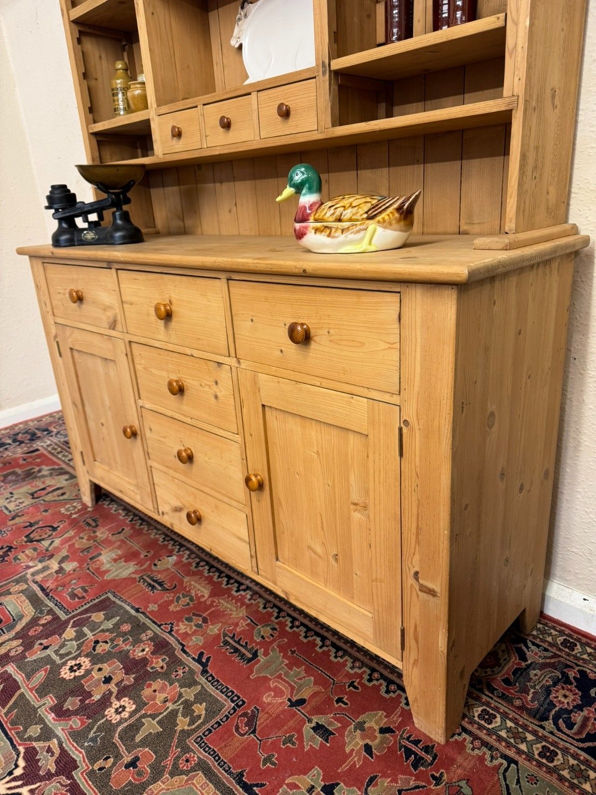 Fantastic Quality Mid Century Pine Dresser With Shelf Back Circa 1950 photo buy