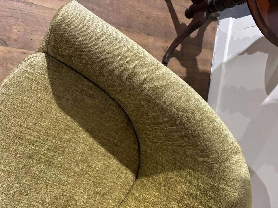 photo furniture Pair Of Chenille Lime Green Tub Chairs