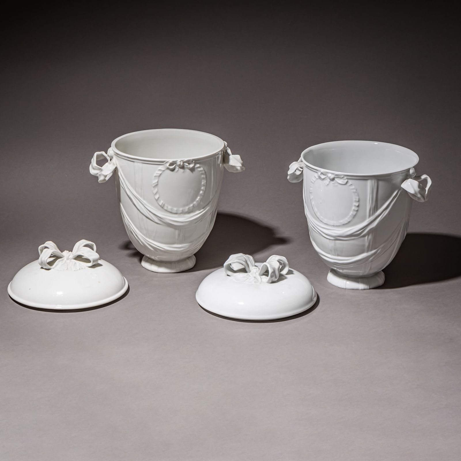photo furniture Pair Of Porcelain Urns, Kpm Berlin, 1990s