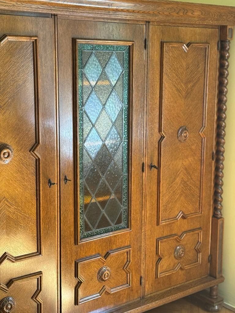 Spanish Style Oak Wardrobe, Early 20th Century photo Furniture