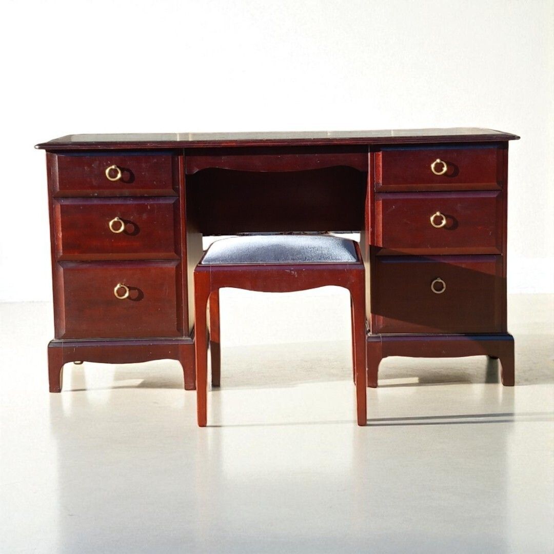 Vintage Stag Minstrel Bedroom Suite – Dressing Table & Two Chests Of Drawers photo Furniture