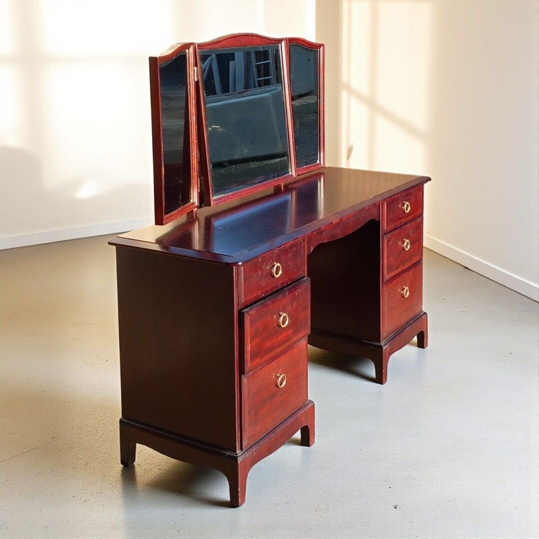 Vintage Stag Minstrel Bedroom Suite – Dressing Table & Two Chests Of Drawers photo buy