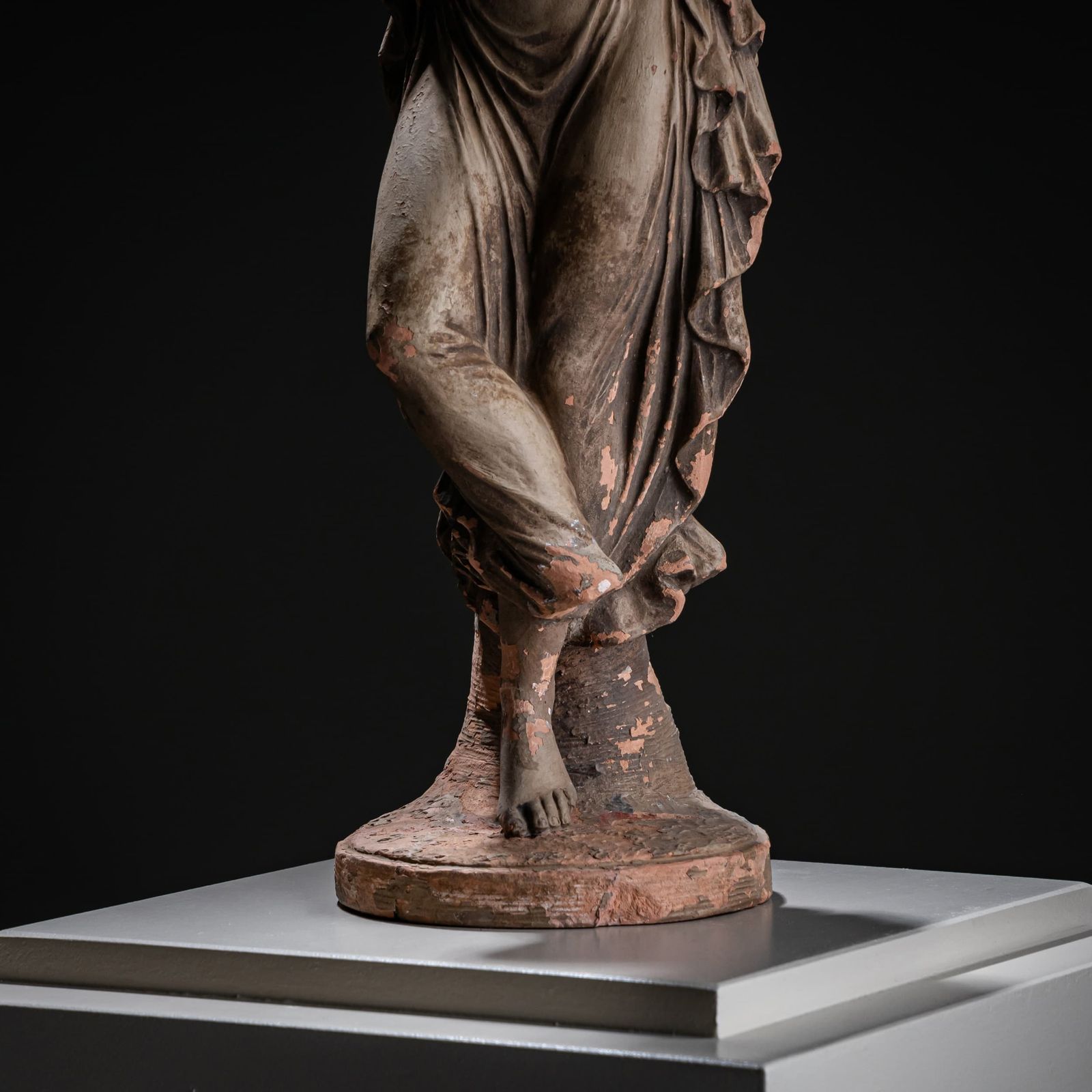Terracotta Dancer With Finger To Chin After Antonio Canova, 19th Century photo buy