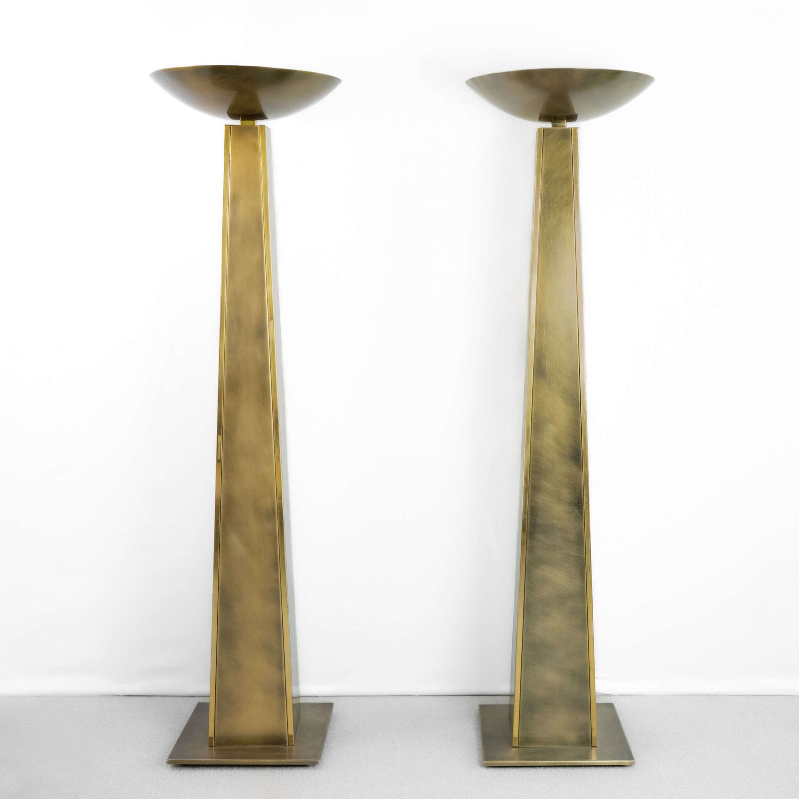 6 Foot Pair Of Belgo Chrome Floor Lamps