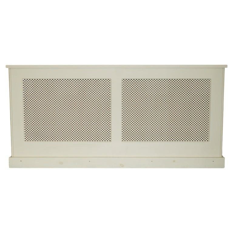 Vintage White Painted Radiator Cover Double Sized Ready To Go