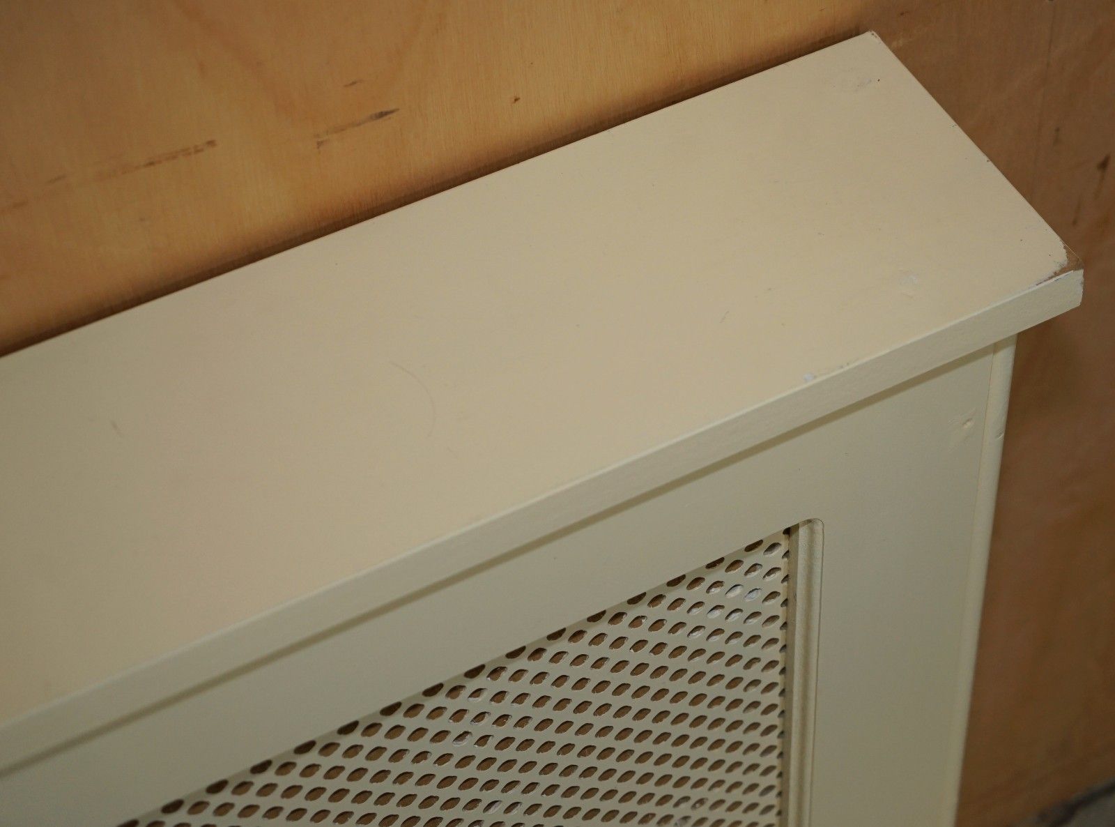Vintage White Painted Radiator Cover Double Sized Ready To Go photo buy