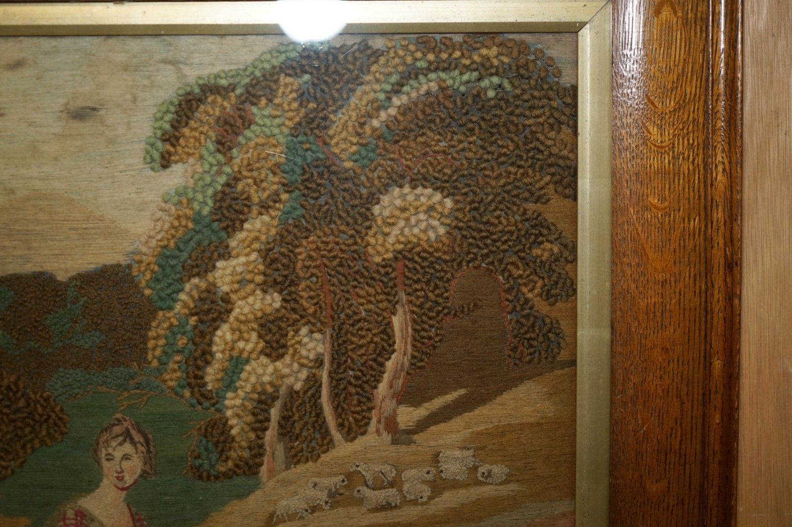 Georgian Circa 1820 Silk & Wool Work Stumpwork Style Embroidery Tapestry Picture photo buy