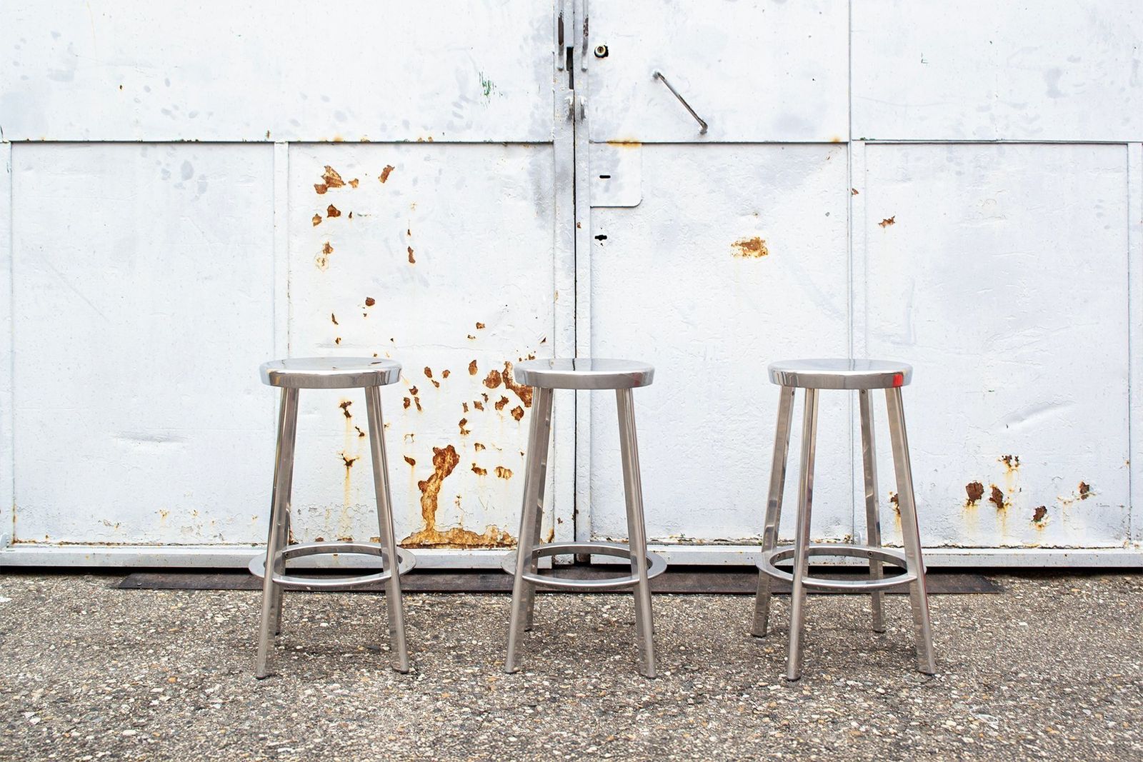 Déjà Vu Krukken In Aluminium Van Naoto Fukasawa Voor Magis, 2000s, Set Van 3
