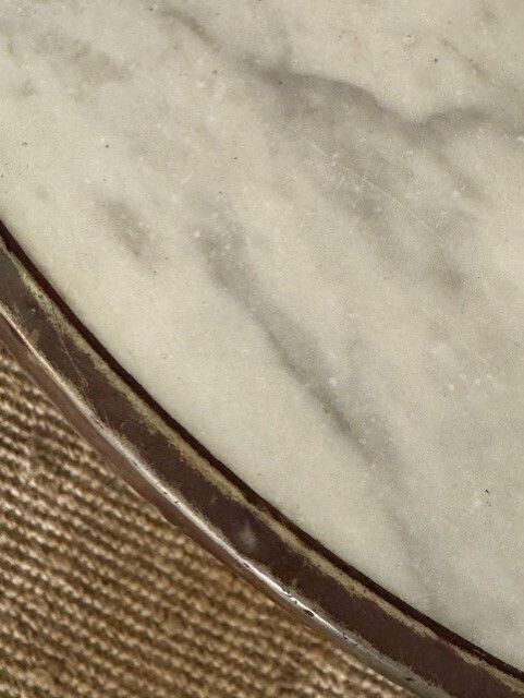 Antique French Marble Top Cast Iron Bistro Table photo Furniture