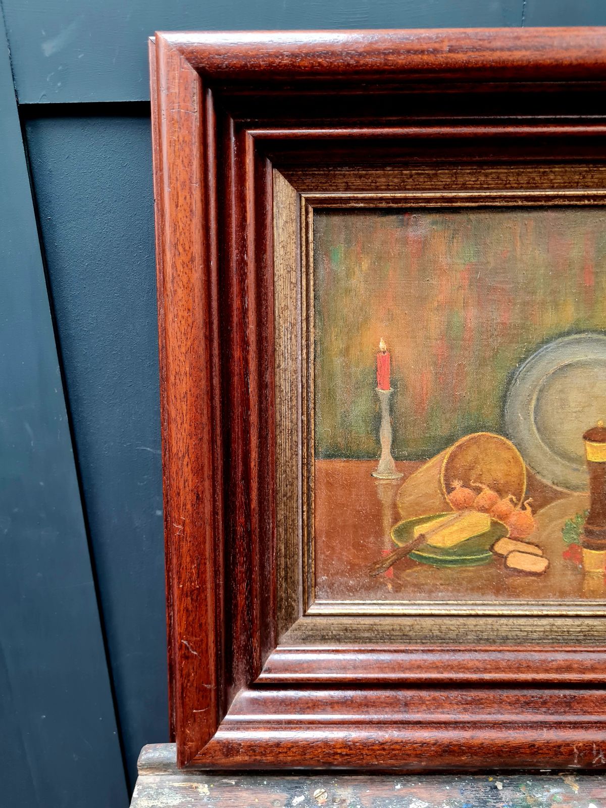 Antique Early 20th Century Framed Oil Painting On Canvas photo 185.0