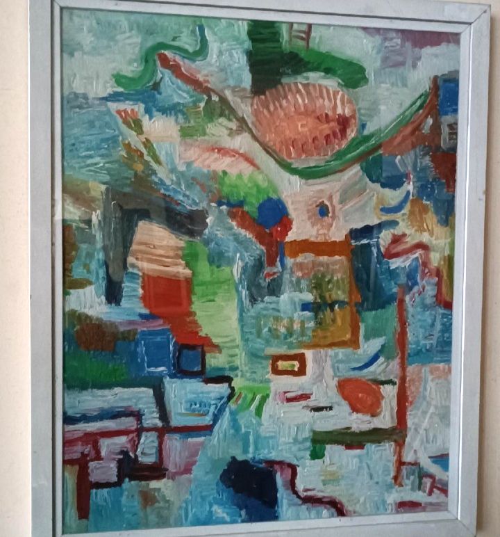 Abstract Painting Oil On Canvas Simone Ciani photo for sale